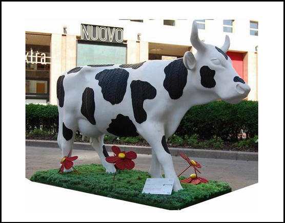 重庆奶牛彩绘雕塑