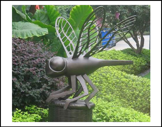 蜻蜓金属雕塑
