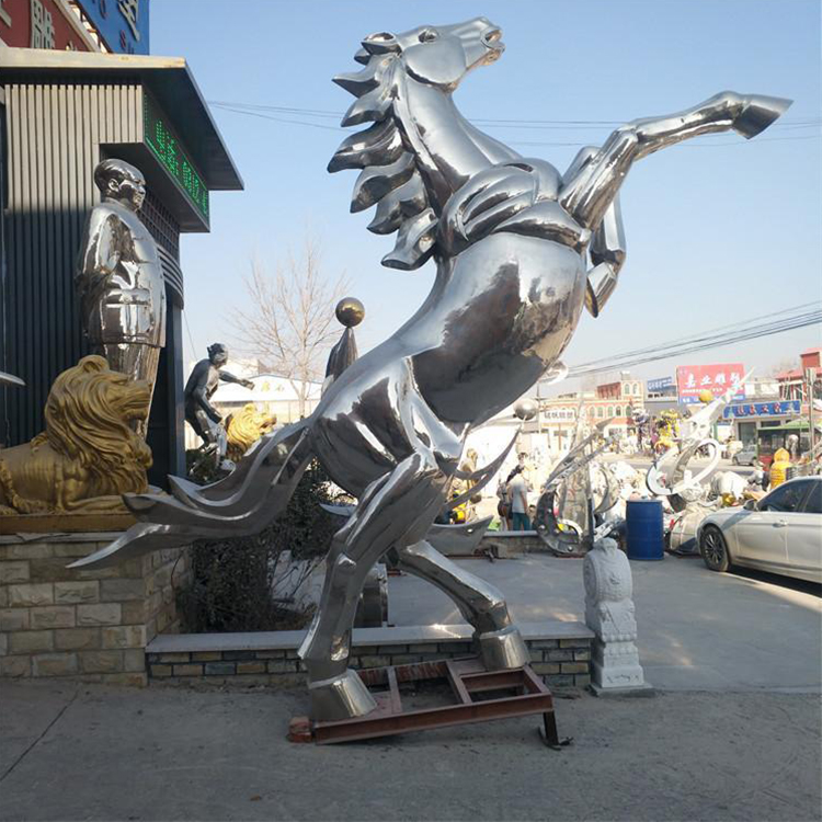 不锈钢雕塑马